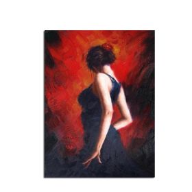 Ha's Art 100% Hand Painted Abstract Oil Painting Wall Art Contemporary Dancing Women Picture Canvas Home Decor For Living Room Bedroom No Frame (size: 90x120cm)